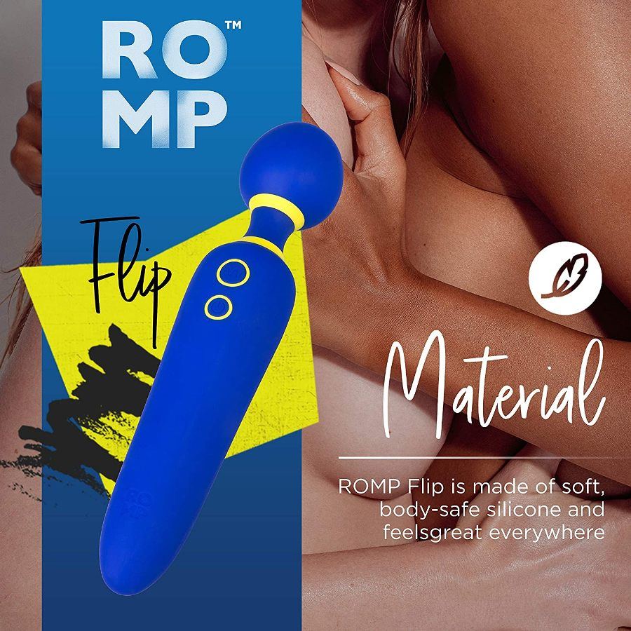 Romp - Flip Wand Massager - Blue - View 12