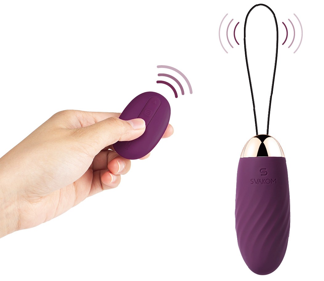 SVAKOM - Elmer Remote Control Egg Vibrator - Violet - View 2