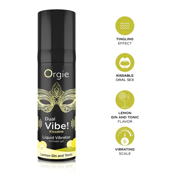 Orgie - Dual Vibe! 可食用震動凝膠 檸檬琴通寧 - 15ml - View 3