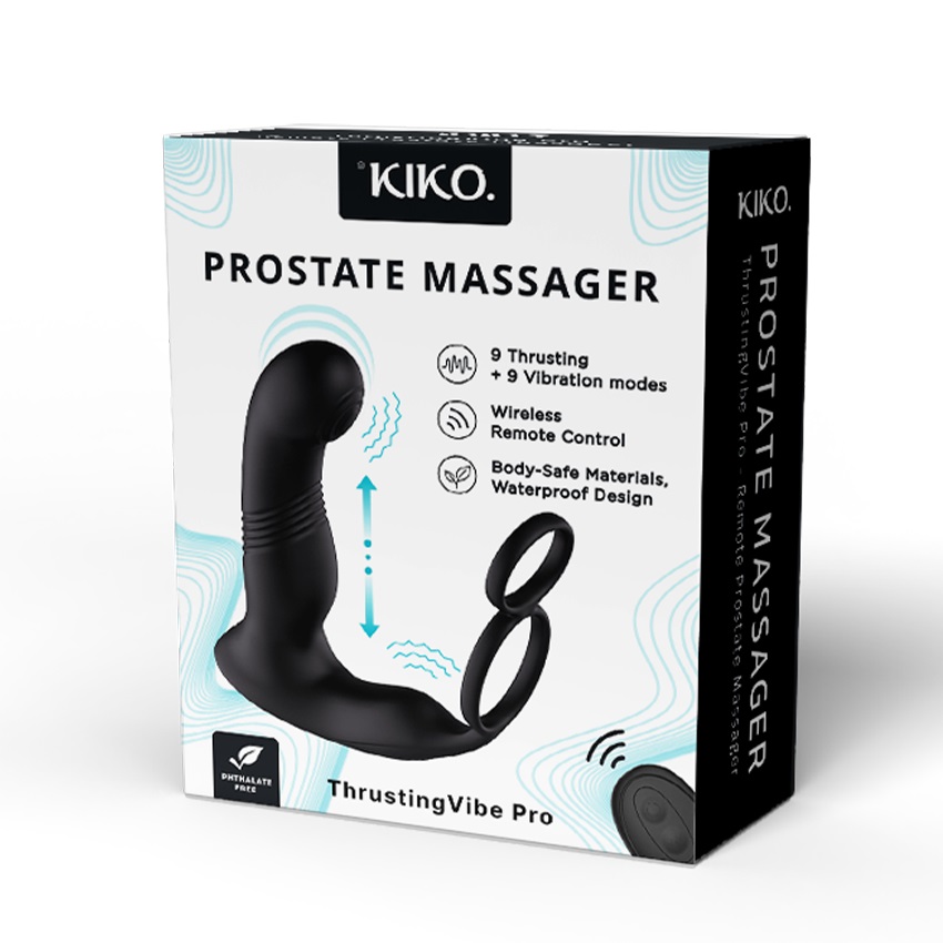 KIKO - ThrustingVibe Pro 抽插式前列腺震動按摩器 - 黑色 - View 10