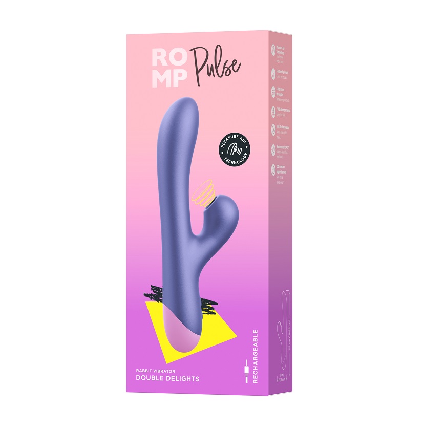 Romp - Pulse Pleasure Air Rabbit - Purple - View 16