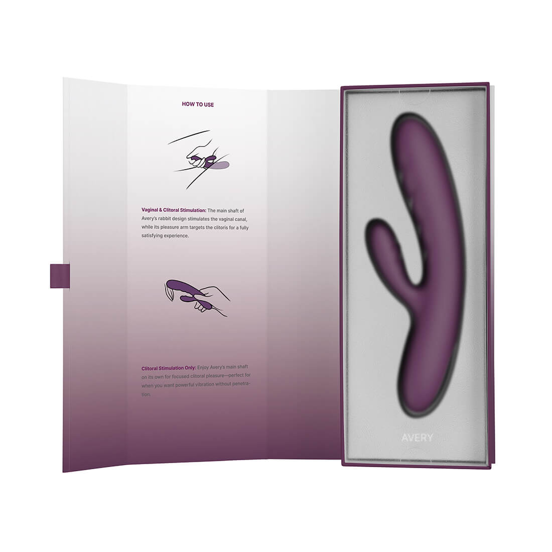 SVAKOM - Avery Thrusting Rabbit Vibrator - Lilac - View 6
