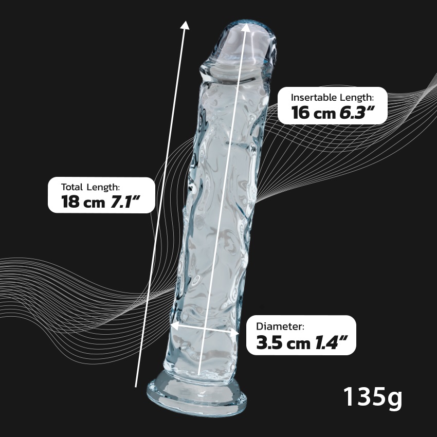 KIKO - Flexible Dildo 7.1" - Clear - View 9
