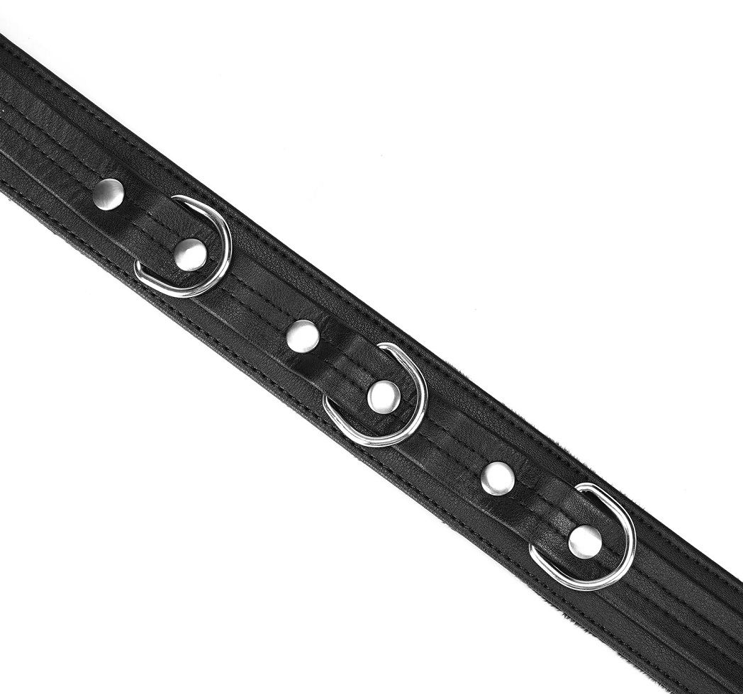 Liebe Seele - Black Bond Collar w Leash - View 5