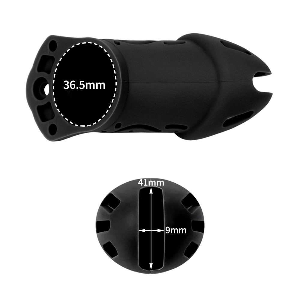 FAAK - Silicone Chastity Cage 113 - Black - View 5