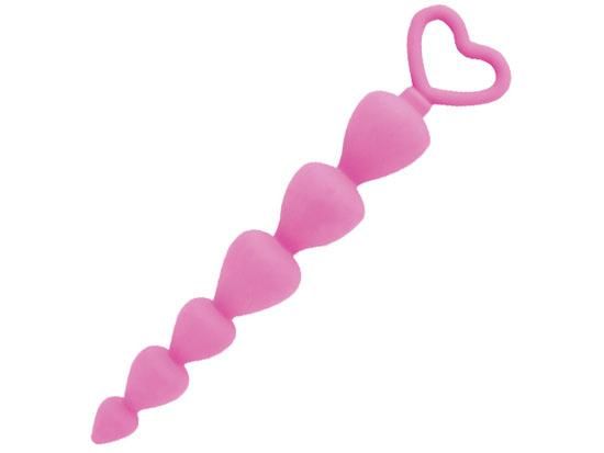 ToysHeart - Anadi Anal Beaded Plug 17.5x2.3cm - Pink - View 2