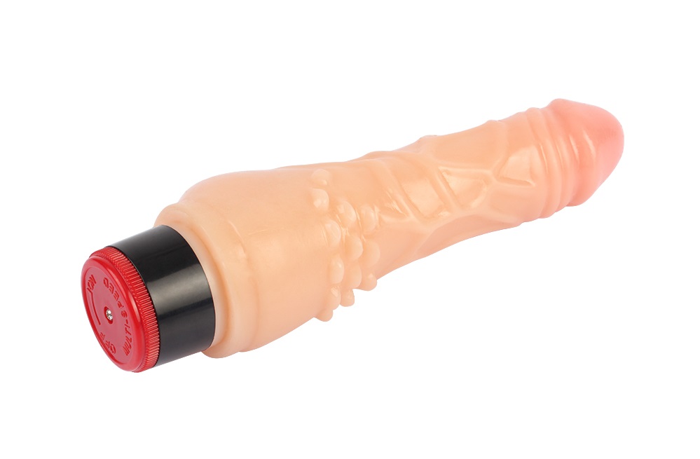 Chisa - 7.8" 經典 震動仿真假陽具 - 肉色 - View 3