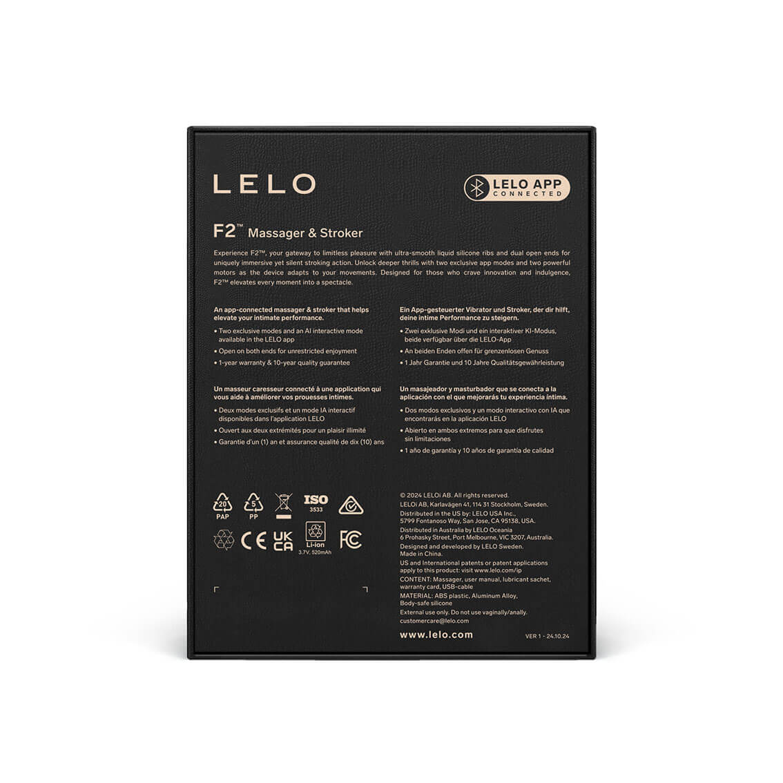 Lelo - F2S AI 耐力鍛鍊電動自慰器 - 紅色 - View 9
