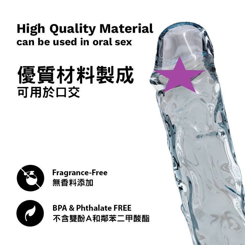KIKO - Flexible Dildo 7.1" - Clear - View 2