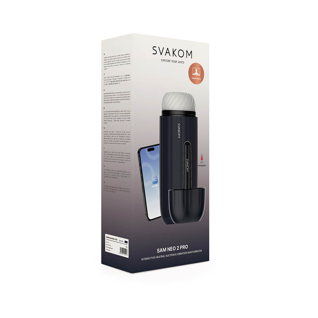 SVAKOM - Sam Neo 2 Pro 可加熱吸啜&震動式智能電動飛機杯- 深藍色 - View 19