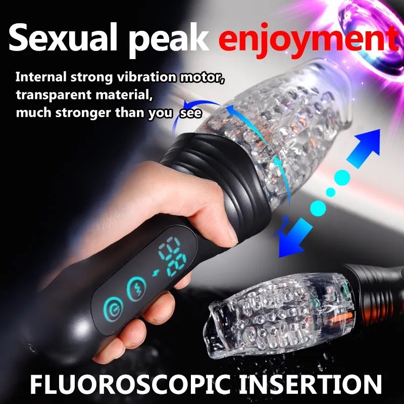 Secwell - Thrusting Vibro Masturbator - Black - View 2