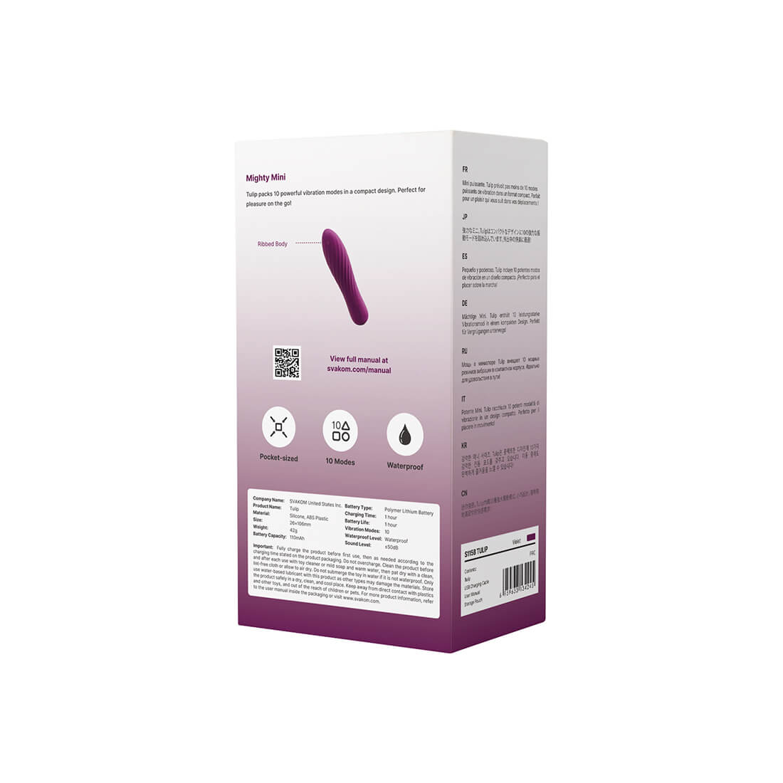 SVAKOM - Tulip Bullet Vibrator - Violet - View 8