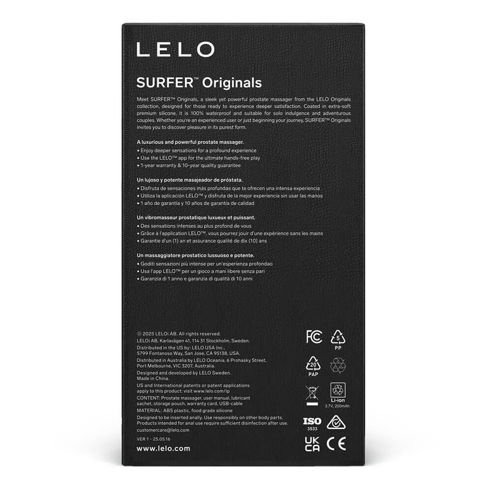 Lelo - Surfer Originals APP Prostate Massager - Purple - View 9