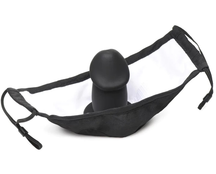 Master Series - Dildo Face Mask - Black - View 6