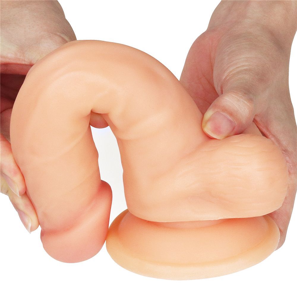 Lovetoy - 束帶連附陰囊7.5"假陽具 - 膚色 - View 3