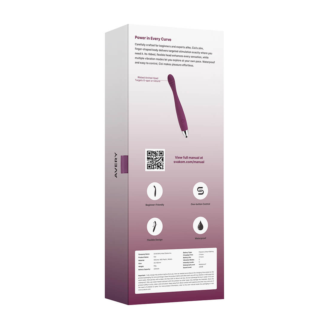 SVAKOM - Cici Flexible G-spot Vibrator - Violet - View 15