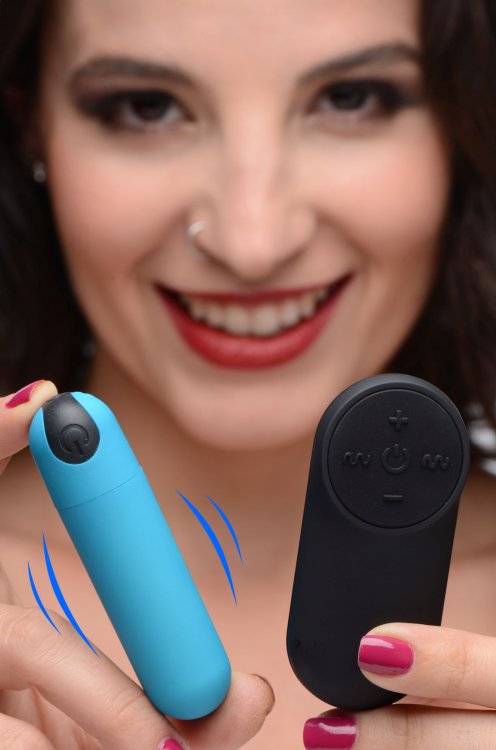 Bang! - 21X Vibro Bullet w Remote - Blue - View 2