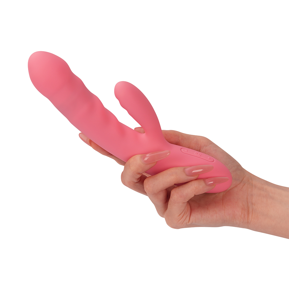 SVAKOM - Avery Thrusting Rabbit Vibrator - Strawberry Pink - View 2