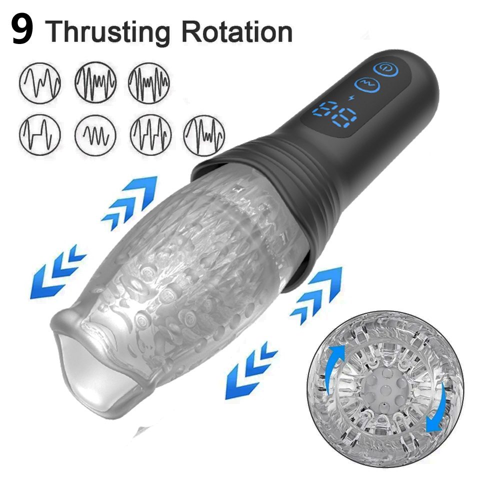 Secwell - Thrusting Vibro Masturbator - Black - View 6