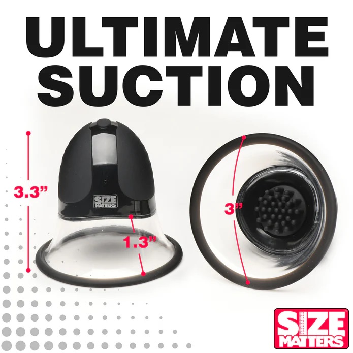 Size Matters - 10X 電動旋轉乳頭吸啜器 - 黑色 - View 9