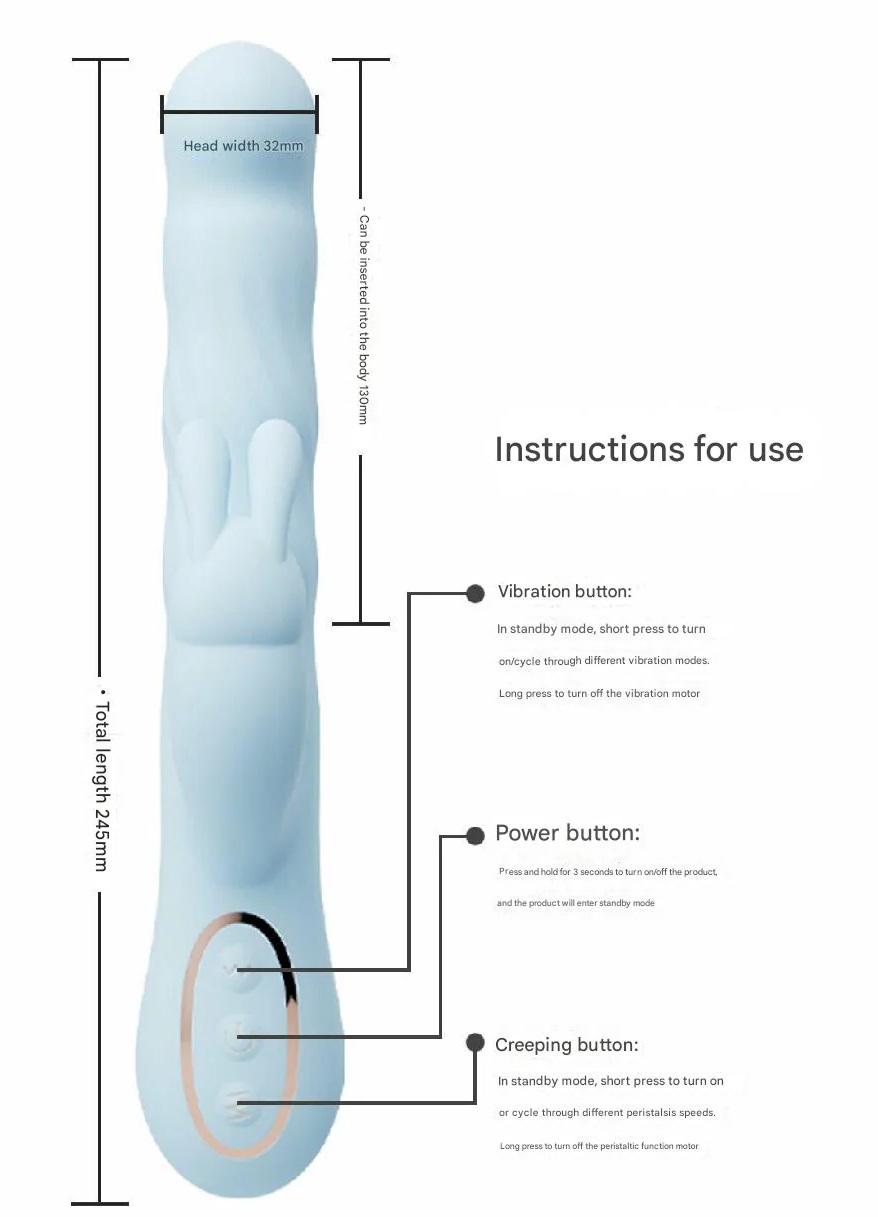MyToys - MyWave Wriggling Vibrator - Blue - View 11