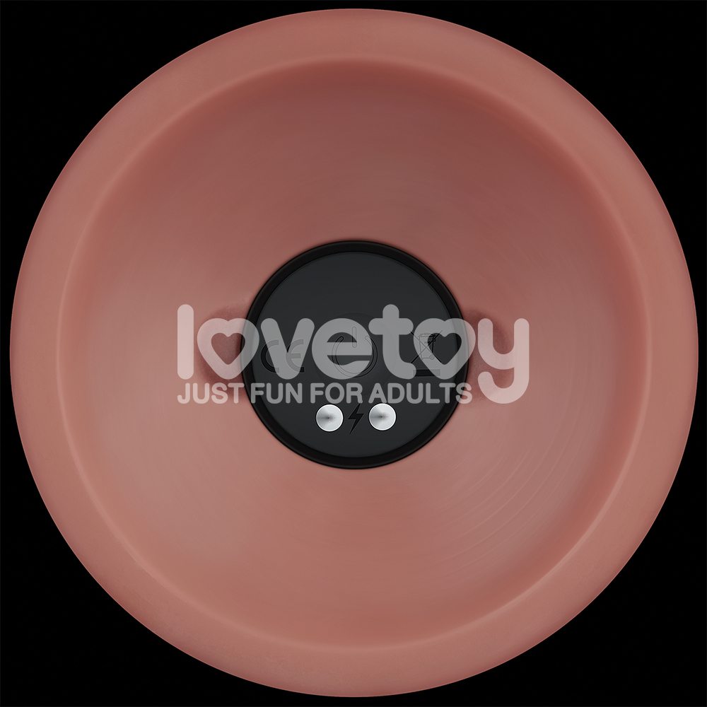 Lovetoy - 8'' 雙層柔軟震動假陽具 - 肉色 - View 13