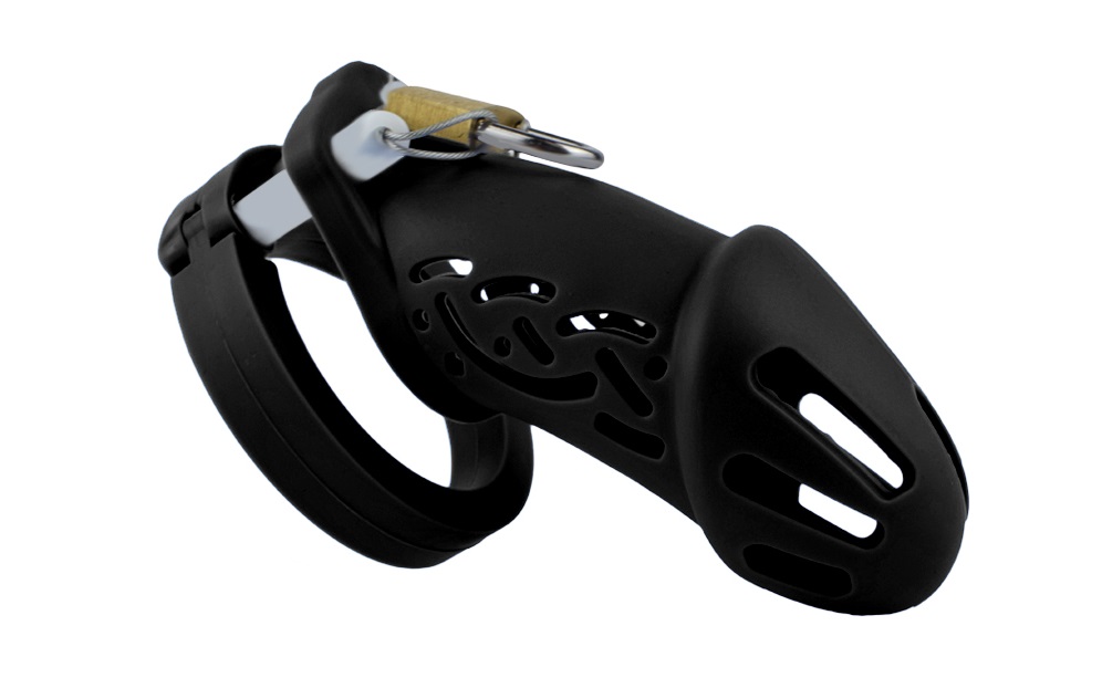 FAAK - Silicone Chastity Cage 113 - Black - View 3