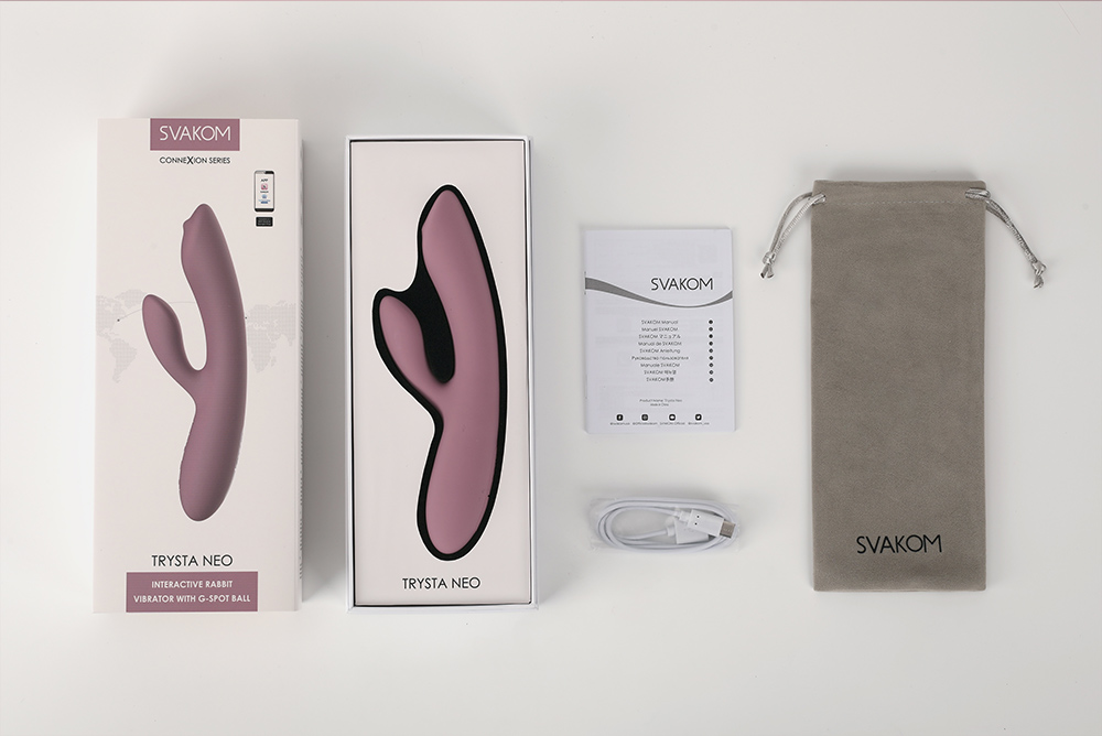 SVAKOM - Trysta Neo Interactive Rabbit Vibrator - Romantic Rose - View 12