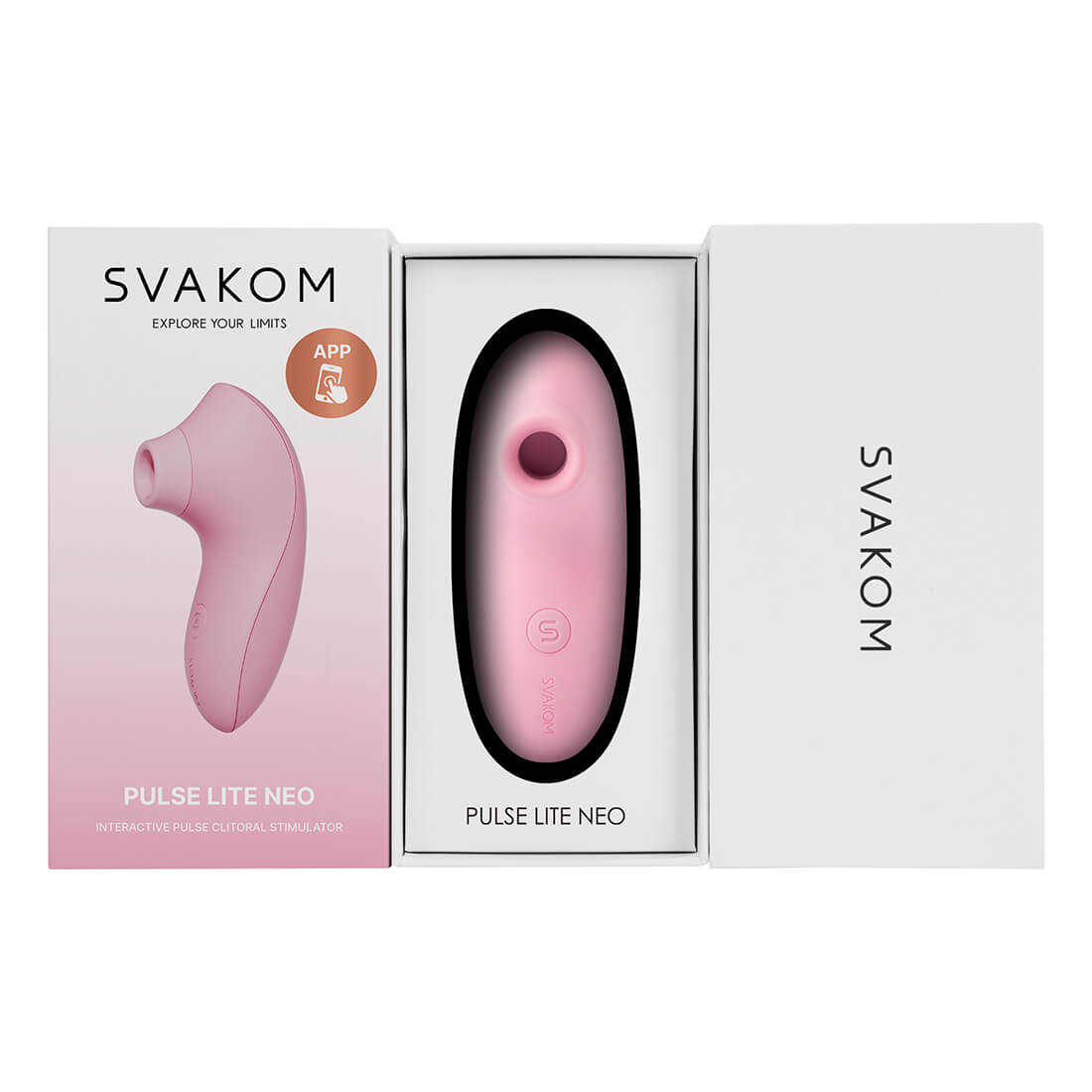 SVAKOM - Pulse Lite Neo Interactive Stimulator - Pale Rosette - View 12