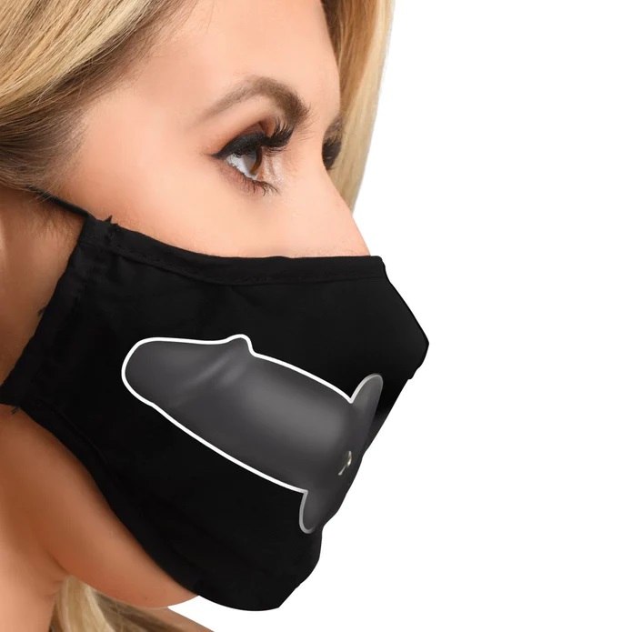 Master Series - Dildo Face Mask - Black