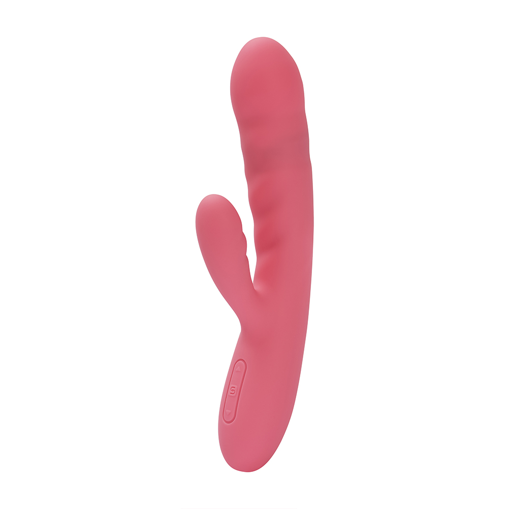 SVAKOM - Avery Thrusting Rabbit Vibrator - Strawberry Pink - View 3
