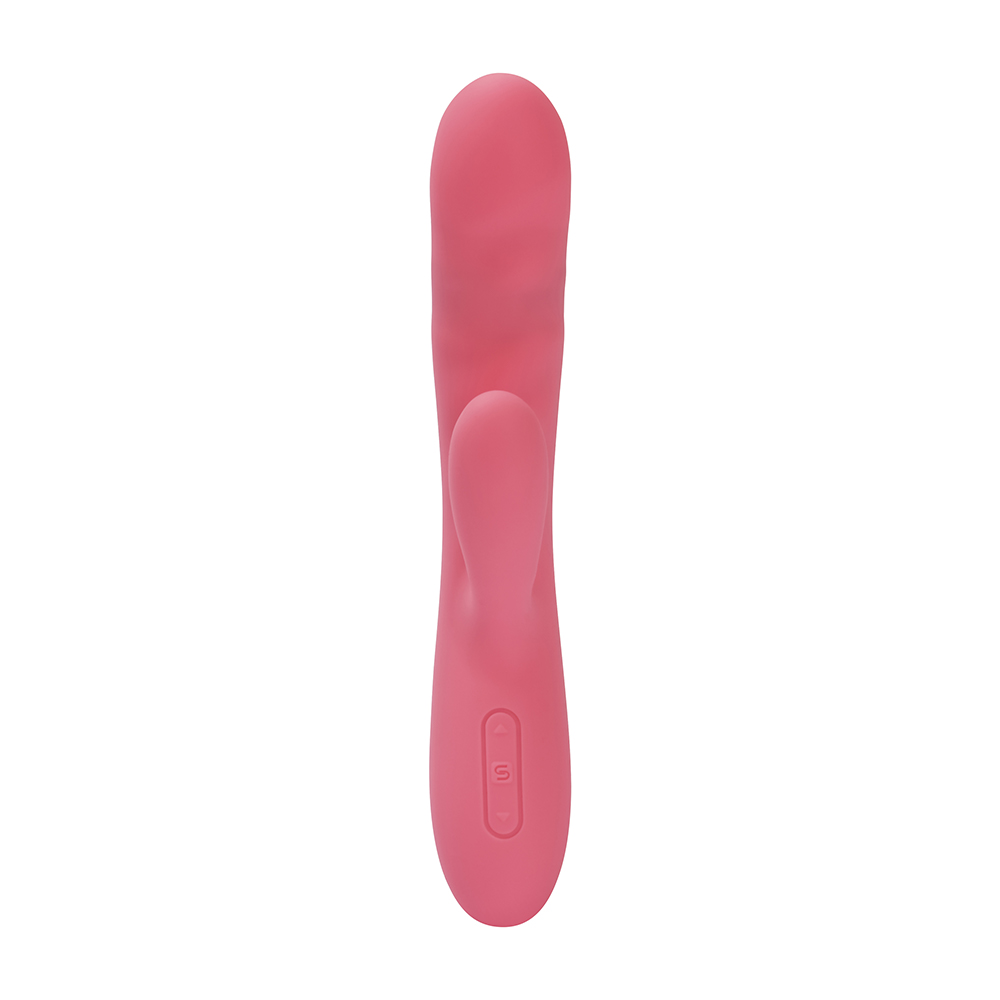 SVAKOM - Avery Thrusting Rabbit Vibrator - Strawberry Pink - View 4
