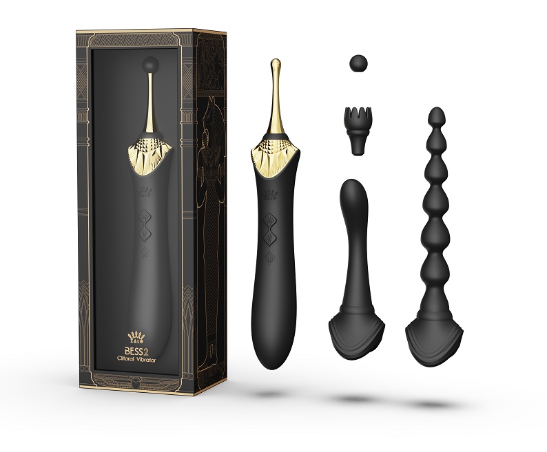 Zalo - Bess 2 Heating Dual Vibrator - Obsidian Black - View 12