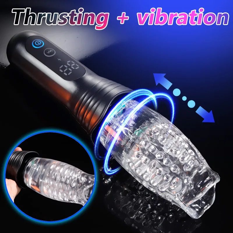 Secwell - Thrusting Vibro Masturbator - Black - View 4