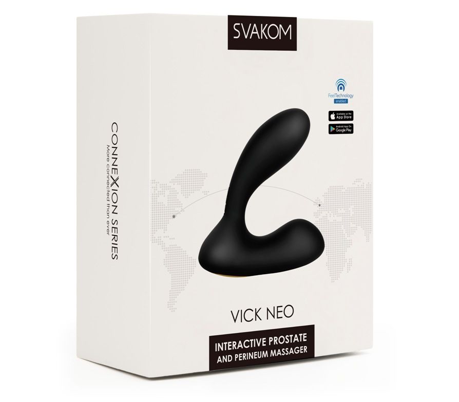 SVAKOM - Vick Neo Interactive Prostate Vibrator - Black - View 16