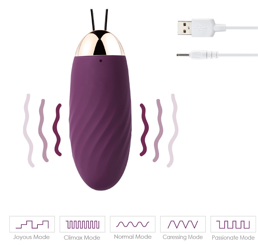 SVAKOM - Elmer Remote Control Egg Vibrator - Violet - View 4