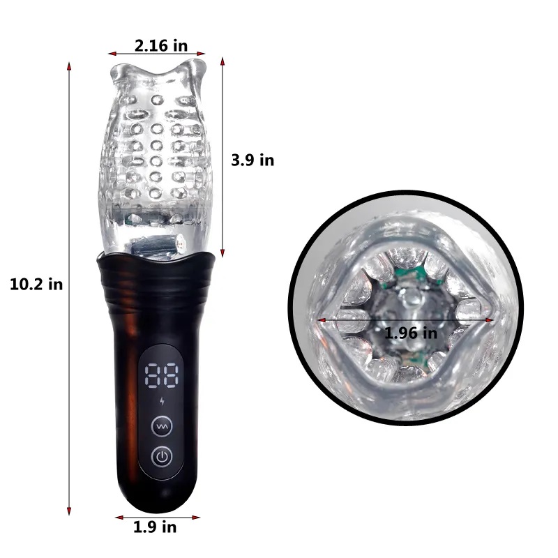 Secwell - Thrusting Vibro Masturbator - Black - View 14