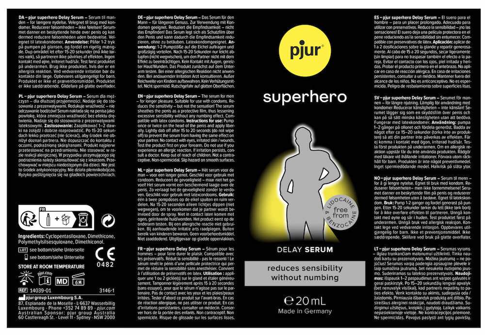 Pjur - Superhero 超級英雄活力提升延時凝膠 - 20ml - View 3