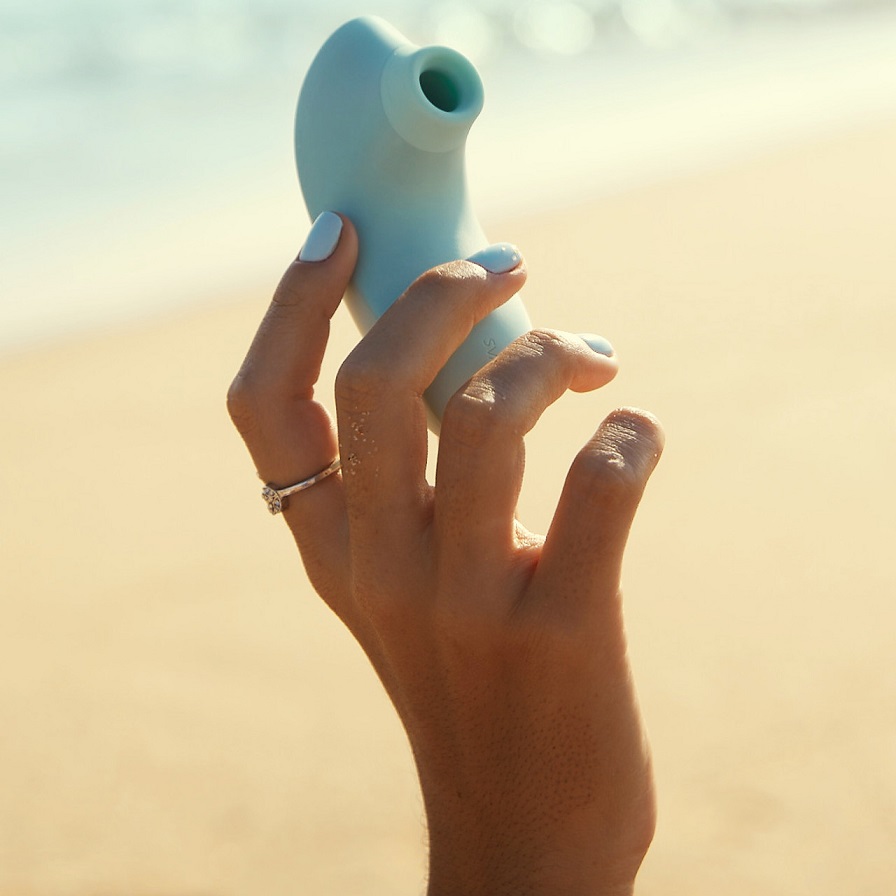 SVAKOM - Pulse Lite Neo Interactive Stimulator - Seafoam Blue - View 2