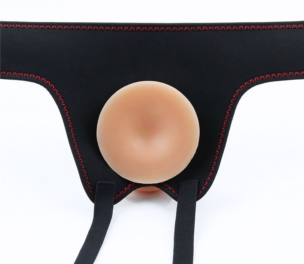 Lovetoy - 束帶連附陰囊7.5"假陽具 - 膚色 - View 9