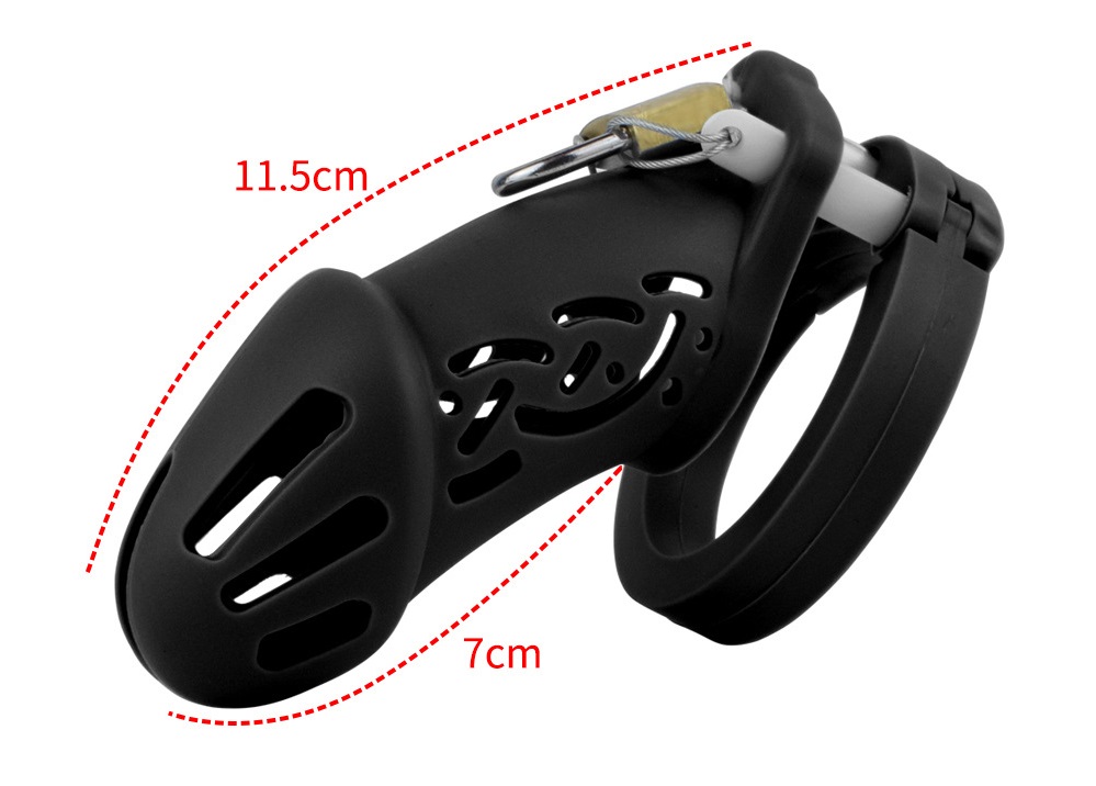 FAAK - Silicone Chastity Cage 113 - Black - View 6