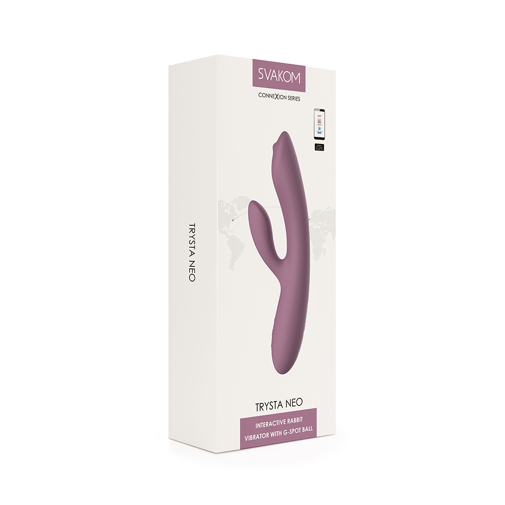 SVAKOM - Trysta Neo Interactive Rabbit Vibrator - Romantic Rose - View 13