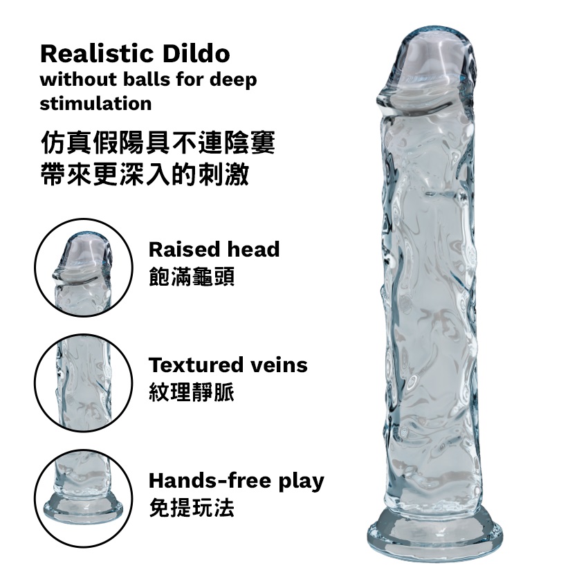 KIKO - Flexible Dildo 7.1" - Clear - View 3