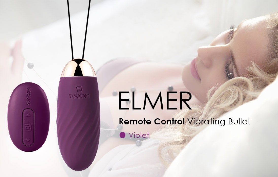 SVAKOM - Elmer Remote Control Egg Vibrator - Violet - View 3
